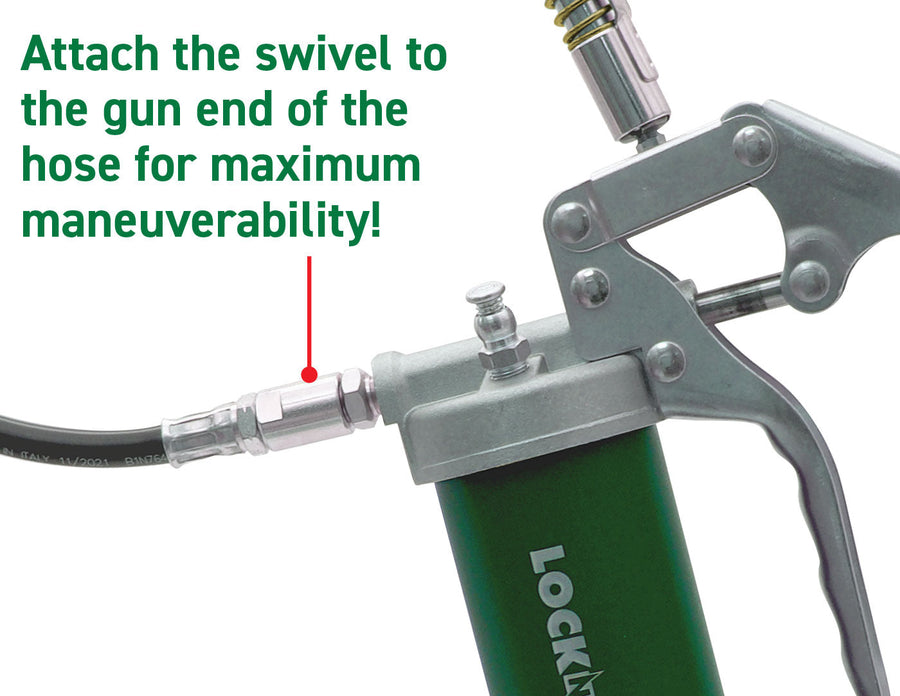 LockNLube Inline Grease Hose Swivel