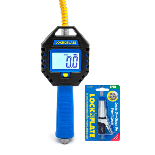 LockNFlate PRO Digital Tyre Inflator Gauge with LockNFlate® Locking Air Chuck
